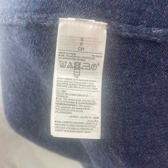 Old Navy Open Front Sweater Cardigan Women S Blue Long Sleeve Loose Ribbed Knit - Picture 6 of 8